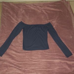 Grey off the should top